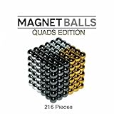 Magnet Balls : The Original 216 Pc Magnetic Rare Earth Magnet Puzzle in Collector Tin (5mm) - Quads