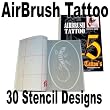ABD TAT-SET5 AIRBRUSH TATTOO STENCILS SET 5 REUSEABLE TATTOO TEMPLATE SET