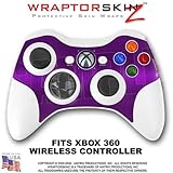 Brushed Metal Purple Skin by WraptorSkinz TM fits XBOX 360 Wireless Controller (CONTROLLER NOT INCLU