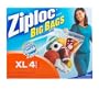 Ziploc Big Bag Double Zipper, X-Large, 4-Count