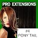 #4 Chocolate Brown Pro Extensions Kanekalon clip on in ponytail, long lasting life li...