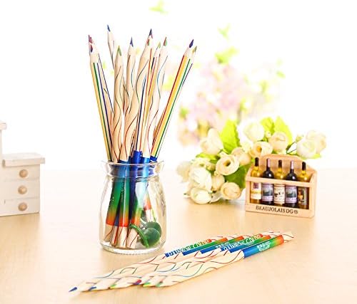 8 pcs/lot 4 in 1 rainbow colored pencil drawing color pencils for drawing pens sationery material escolar school supplies