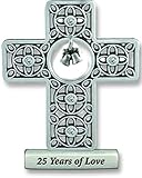 Cathedral Art SQP309 25 Years of Love Anniversary Cross, 3-Inch High