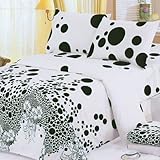 Le Vele BonitaBlack Duvet Cover Bed in Bag King Bedding Set LE184K