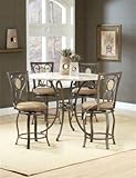 Brookside 5 Piece Counter Height Dining Set with Oval Fossil Back Stools -  ....