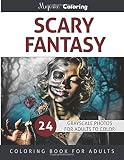Scary Fantasy: Grayscale Coloring for Adults