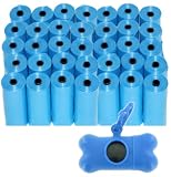 700 Poop Bag Shop Dog Waste Bags, Pet Waste Bags, Durable Premium Bulk Refill Rolls , Blue or Black Color + Bone Dispenser