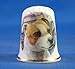 Porcelain China Collectable Thimble -- Staffs Bull Terrier Dog