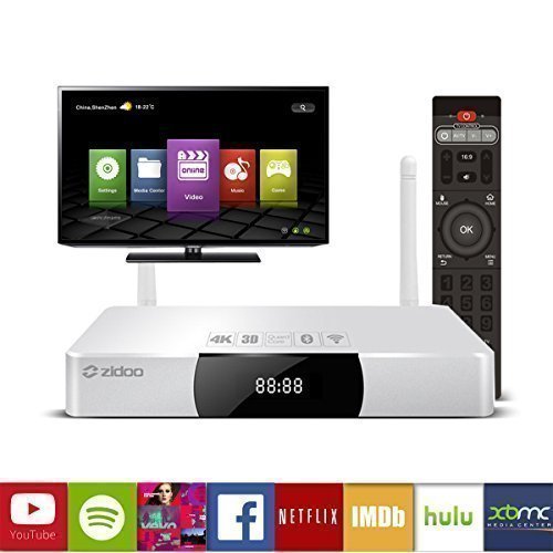 Android 4.4 Smart TV Box,Zidoo X9 MSTAR Quad Core 1.5GHz Cortex A9 R4 2G/8G 4K H.265 HDMI IN 1080P Recorder Wifi Bluetooth PIP USB 3.0 Streaming Medai Player (Based Upon Kodi 14.2) Color Silver