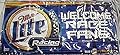 Miller Lite Beer NASCAR Racing Banner Welcome Race Fans