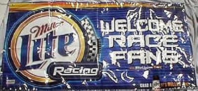 Miller Lite Beer NASCAR Racing Banner Welcome Race Fans