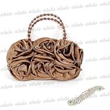 Traditional Chinese Floral Makeup Handbag Brown