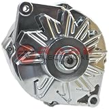 New Chrome Chevrolet 110 Amp 1 Wire Alternator Gm 1965-1985