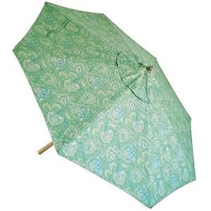 11 Foot Umbrella, Barrise Peacock Paisley by 