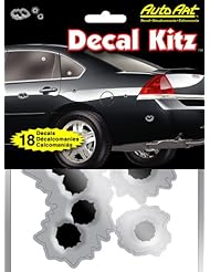 Automotive Parts and Accessories: Chroma Graphics 5310 Decal Kitz Black/Silver 6" x 8" Bullet Holes Self-Adhesive Decal Kit - Chroma Graphics