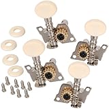 BQLZR 2R2L Tuning Peg Machine Head Tuners For Ukulele 4 String Guitar with Ivory Button