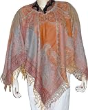 Ponchos in Wool Jacquard Design 40 x 40 inches (pnch225)