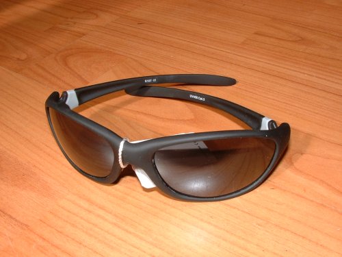 4P EYECASE SUNGLASSES CE 400UV SPEC BLACK/GUN FLAME S107