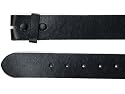 Black Genuine Leather Belt with Snaps for Buckle