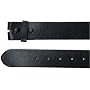 Black Genuine Leather Belt with Snaps for Buckle