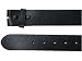 Black Genuine Leather Belt with Snaps for Buckle