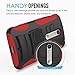 MoKo Moto Droid Maxx 2 Case - Full Body Rugged Holster Cover with Swivel Belt Clip for Motorola Moto Droid Maxx 2 / Moto X Play Smartphone 2015 Edition, RED (Not for Moto X Previous Generations)