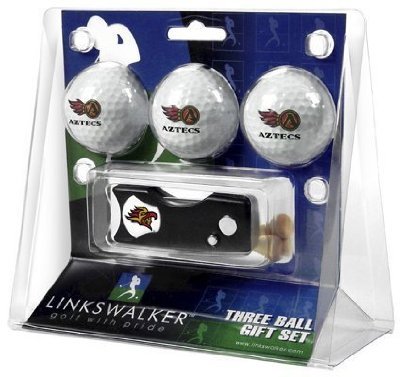 San Diego State Aztecs 3 Golf Ball Gift Pack W/ Spring Action Tool - Ncaa College Athletics