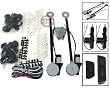 New Universal Power Window Kit Plus 2 Door Lock Kit W/ 3 Switches