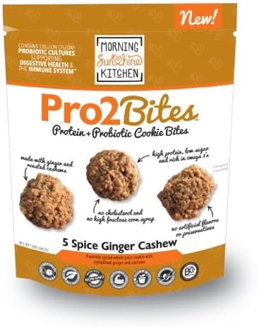 Pro2Bites Probiotic Cookies 5 Spice Ginger Cashew 16 ounce pouch