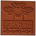 Deep Red Stamps Honey Bee Vintage Label Rubber Stamp