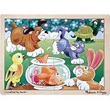 Melissa & Doug Playful Pets Jigsaw Puzzle 12 pc