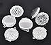 Yueton 10pcs Silver Round and Heart Shape Plated Photo Locket Frame Pendants (Silver)