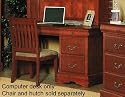 Furniture online: Computer Desk with Traditional Style Design in Brown Cherry Finish