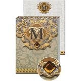 M Monogram Jewel and Gold Foil Embellished Pocket Note Pad, One