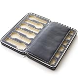 Black Soft Touch High Quality Leatherette Briefcase Style Watch Case Display Holder Storage Box With Suede Interior Holds 12 Watches