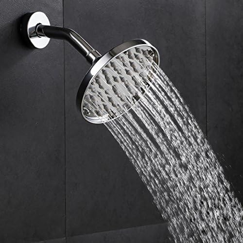 Yoco 6 Inches Shower Head , Chrome Finish Fixed Showerhead Provides High Pressure with Water Saver Mode