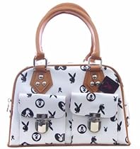 Playboy Signature White and Black Hand Bag