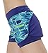 Layer 8 Womens Print Performance Shorts with Compression Second Layer