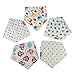 Itzy Bitsy Baby Bandana Drool Bibs Unisex 5-Pack Absorbent Cotton Modern Baby Gift Set for Boys and Girls