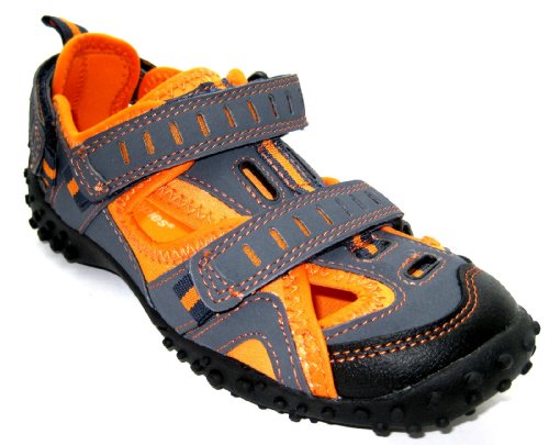 Hush Puppies Boys Cruiser Jnr Kid's Navy & Orange Velcro Casual Sandals