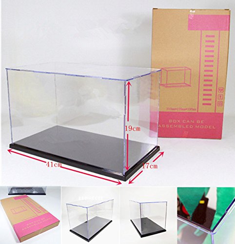 Self-Assembly Acrylic/Plastic Display Box Showcase Protection 12.2"x6.6"x7.4"Big