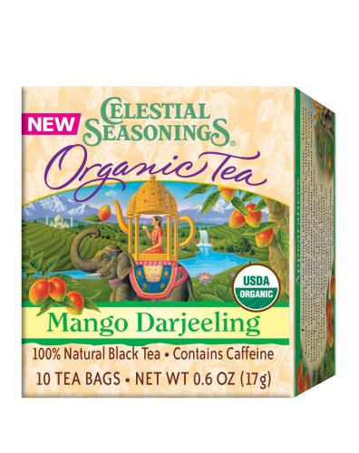 Celestial Seasonings Organic Mango Darjeeling, Black Tea, 10 Count, 0.61-Ounce Boxes (Pack... by Celestial Seasonings