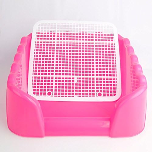 Full&Love Plastic Indoor Pink Size S Plastic Fenced Dog Toilet Pet Potty