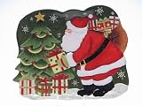 Certified International Vintage Santa 3-D Platter