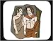 Decorated Mouse Pad with Greece, robes, men, talking, Europe, warriors, looking, pose...