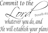 Commit to the Lord your plans, succeed, wall art, Proverbs 16:3 Wall Art, Decal