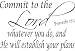 Commit to the Lord your plans, succeed, wall art, Proverbs 16:3 Wall Art, Decal