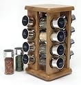 Lipper International Bamboo 16 Filled Bottle Spice Rack
