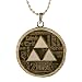 NINTENDO ZELDA TRIFORCE LOGO PEWTER MEDALLION NECKLACE