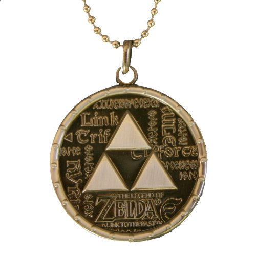 Click here to buy NINTENDO ZELDA TRIFORCE LOGO PEWTER MEDALLION NECKLACE by Changes.